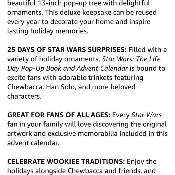 Star Wars The Life Day Pop-up Book and Advent Calendar - Picture 5 of 12